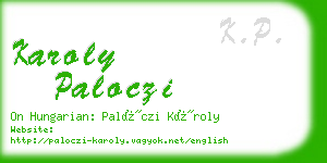 karoly paloczi business card