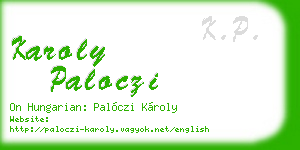 karoly paloczi business card